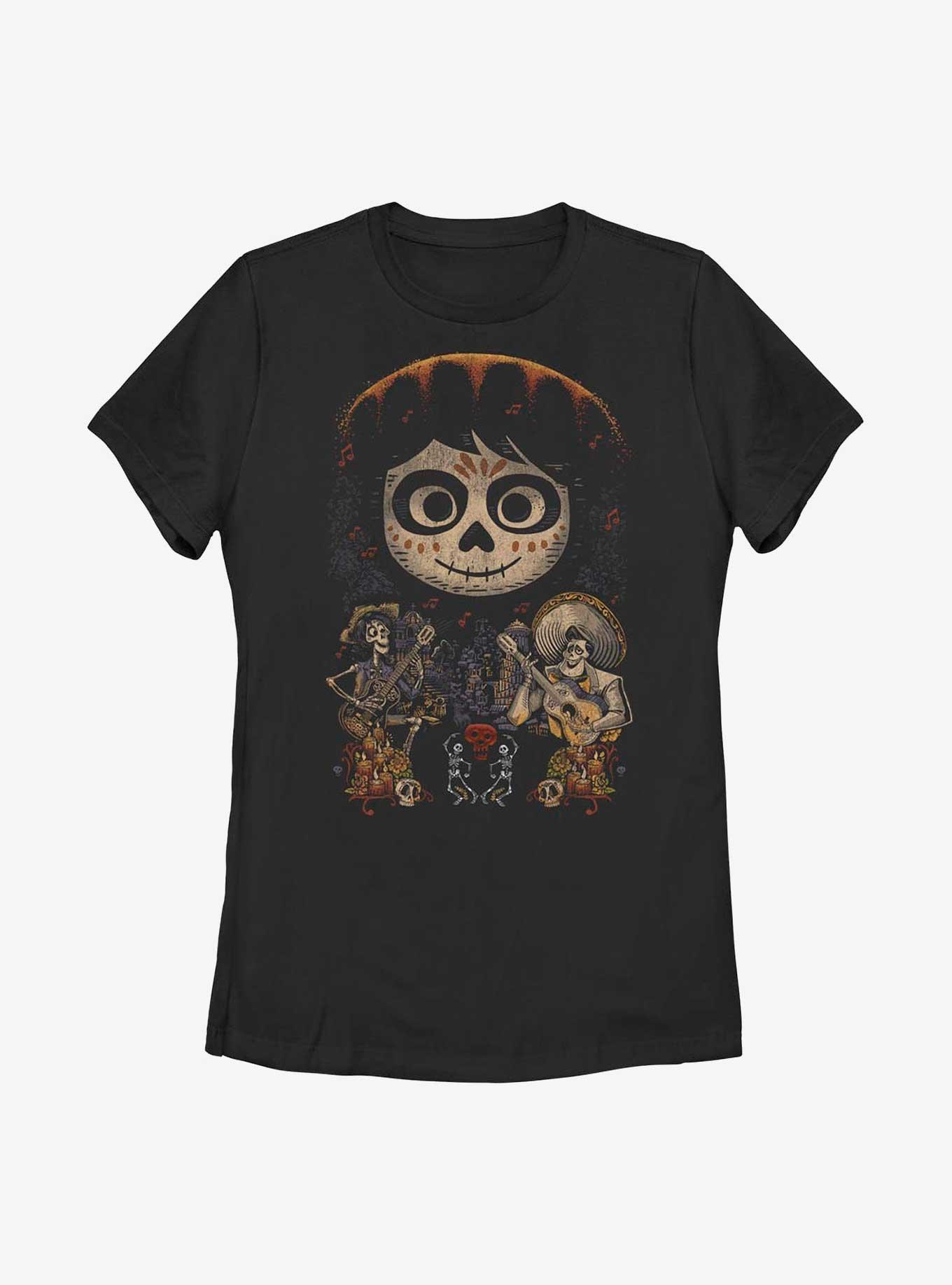 Disney Pixar Coco Poster Womens T-Shirt, BLACK, hi-res