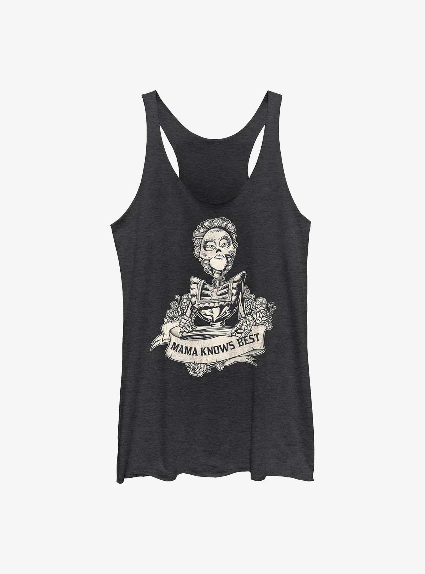 Disney Pixar Coco Mom Knows Best Womens Tank Top, BLK HTR, hi-res