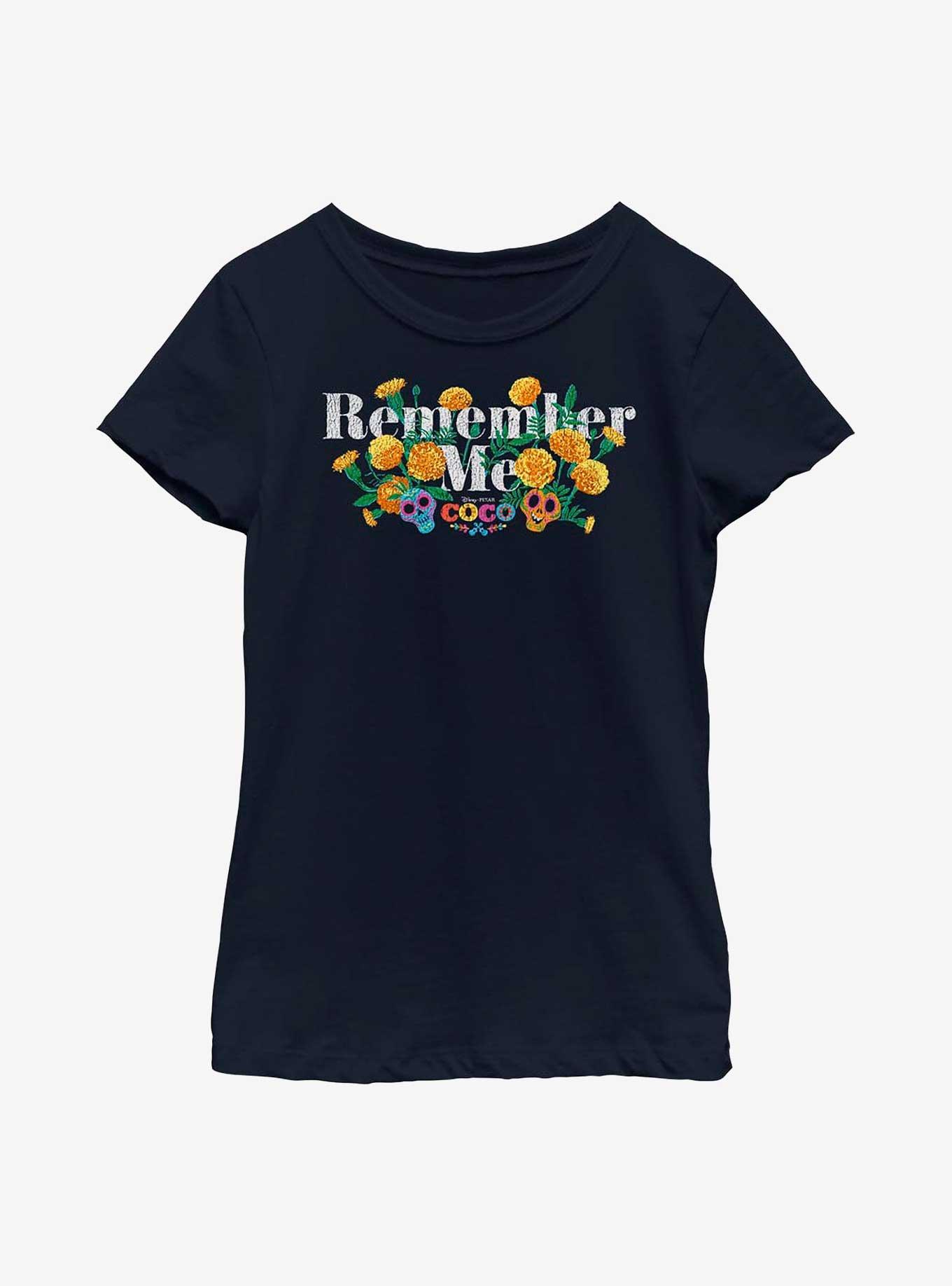 Disney Pixar Coco Remember Marigolds Youth Girls T-Shirt, , hi-res