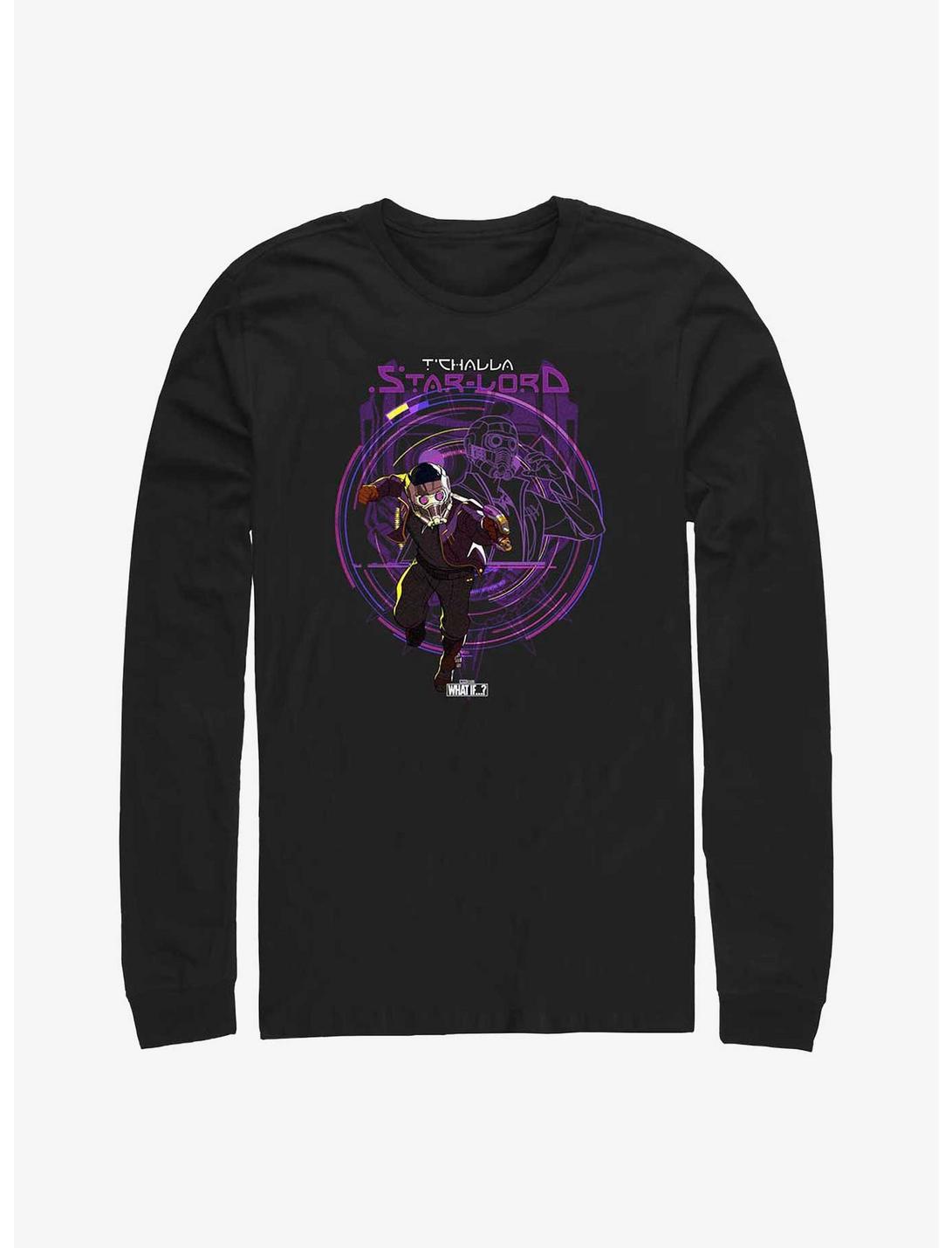 Marvel What If...? T'Challa Star-Lord Long-Sleeve T-Shirt, BLACK, hi-res