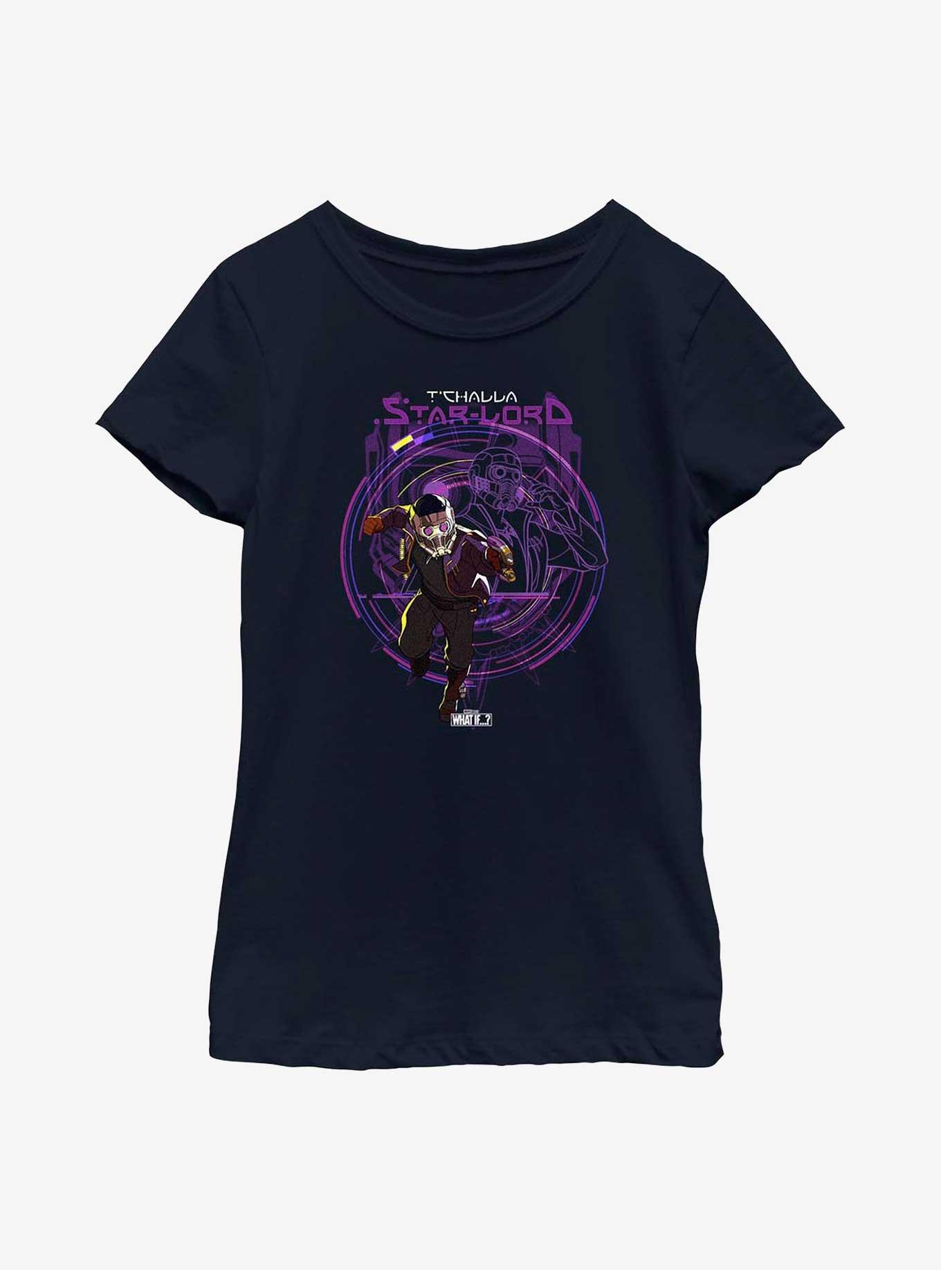 Marvel What If...? T'Challa Star-Lord Youth Girls T-Shirt, , hi-res