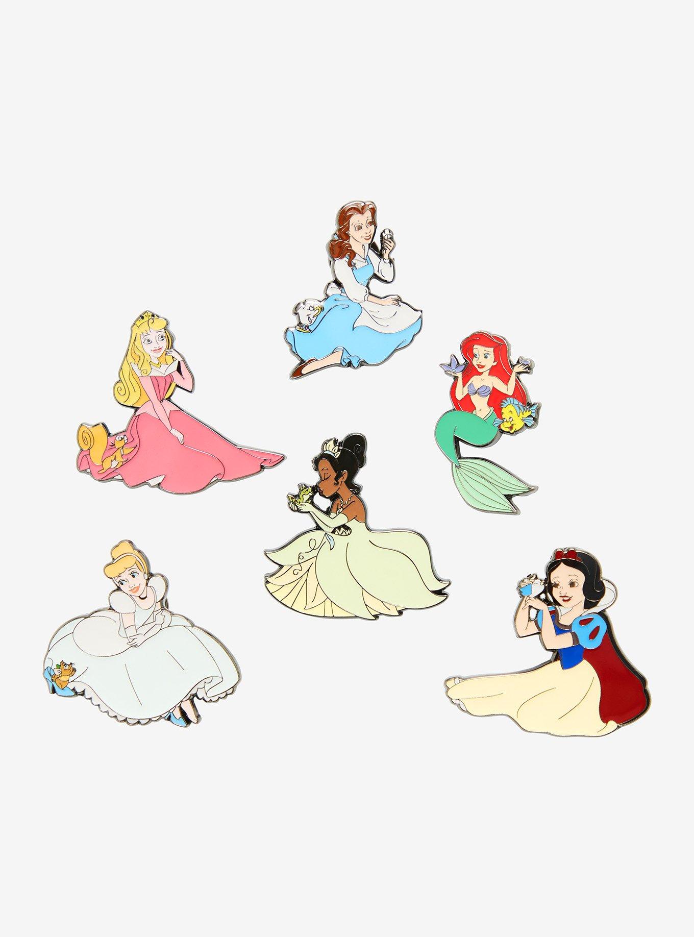 Disney Princess Sitting Blind Box Enamel Pins, , hi-res