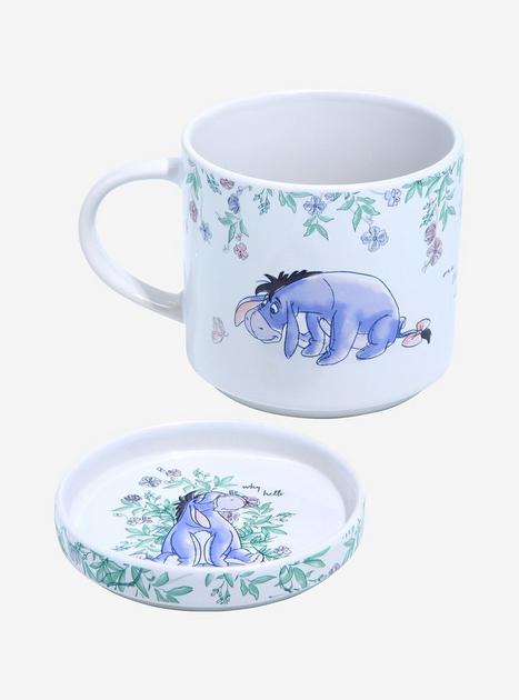 Disney Winnie the Pooh Eeyore and Flowers Mug with Lid