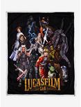 Star Wars Lucasfilm Logo & Characters Sherpa Throw - BoxLunch Exclusive, , hi-res