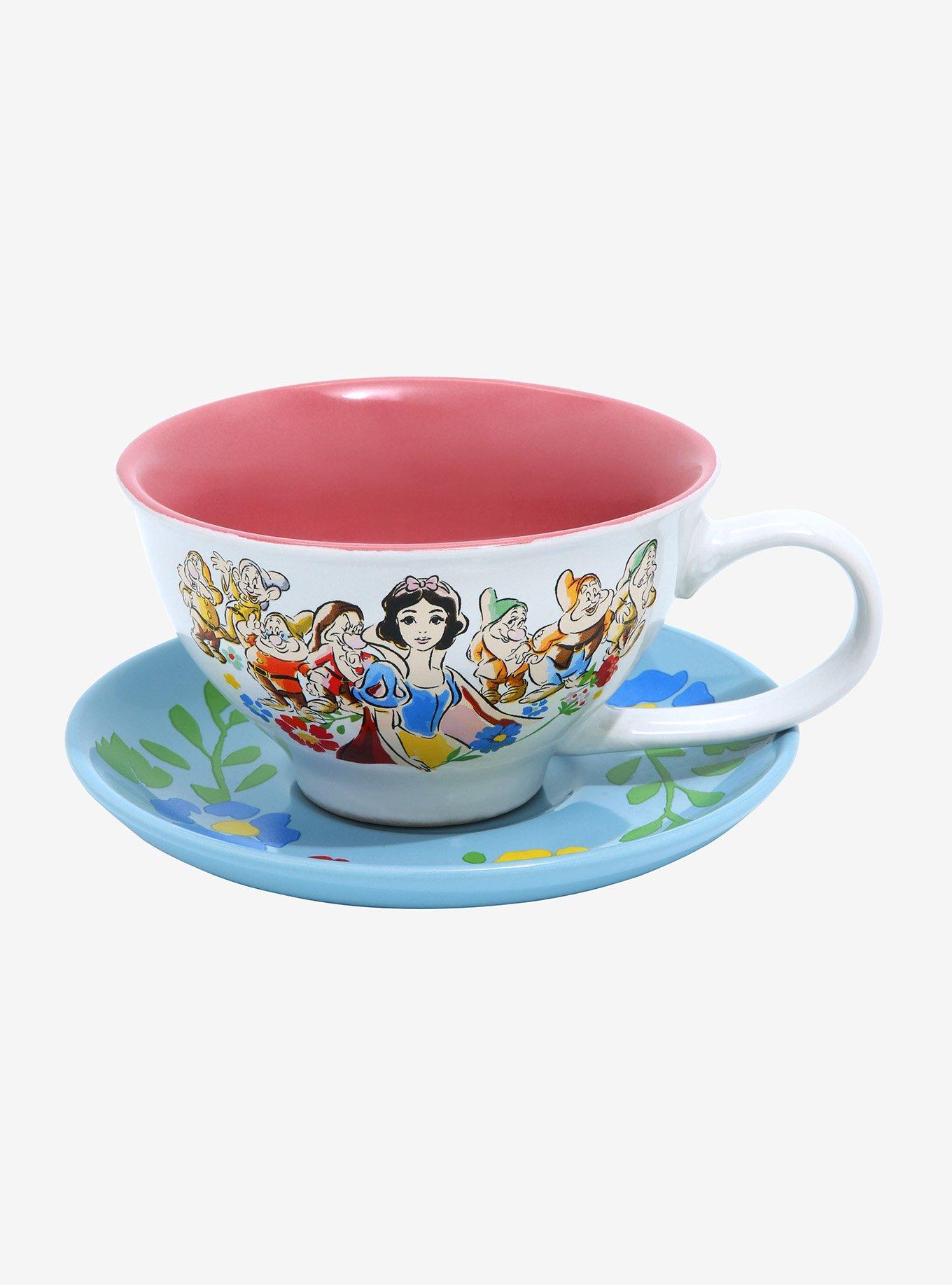 Disney Snow White and the Seven Dwarfs Watercolor Portrait Teacup & Saucer , , hi-res