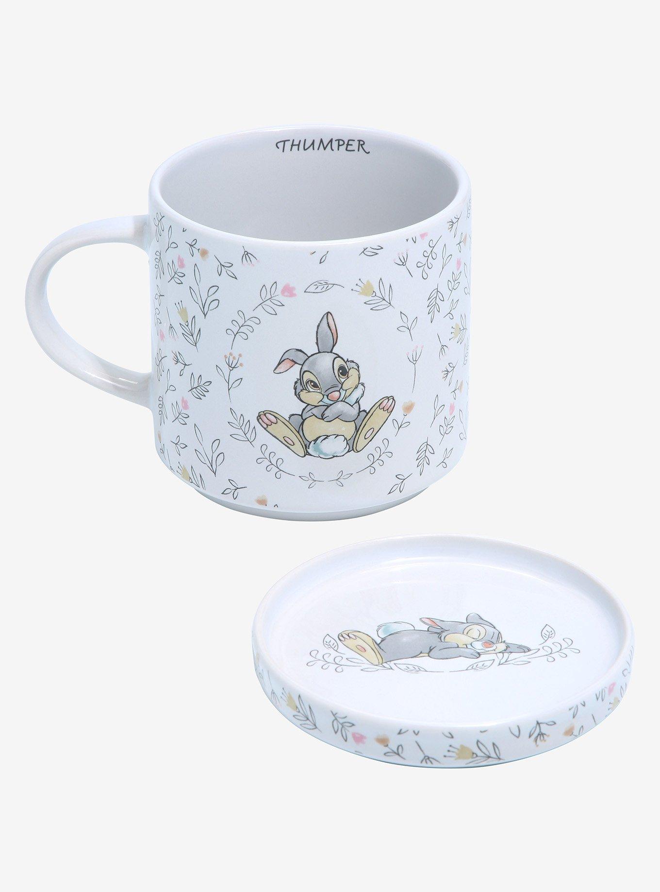 Disney Bambi Thumper Botanical Mug with Lid - BoxLunch Exclusive, , hi-res