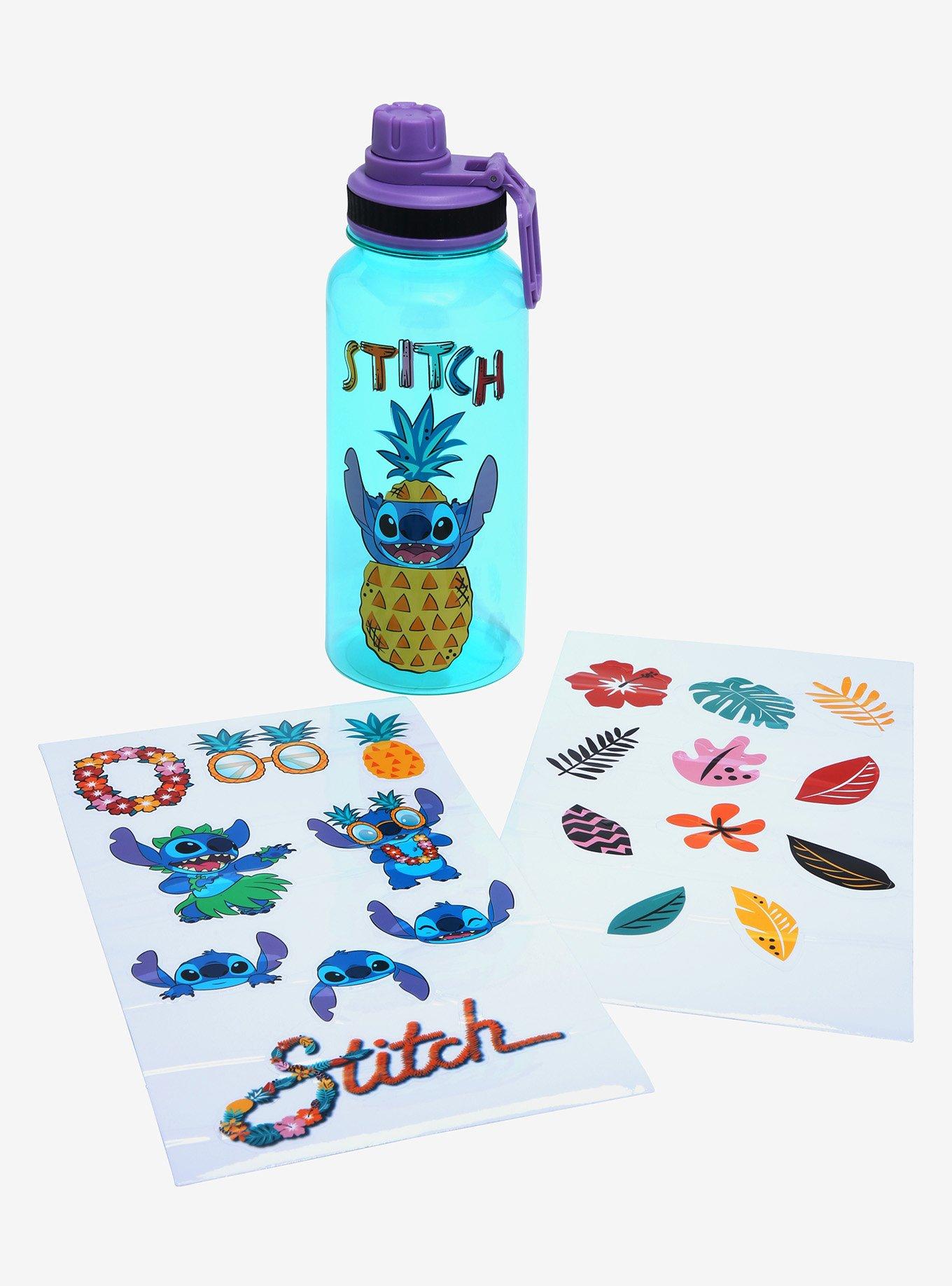 Disney Lilo & Stitch Tropical Sticker Water Bottle with Stickers