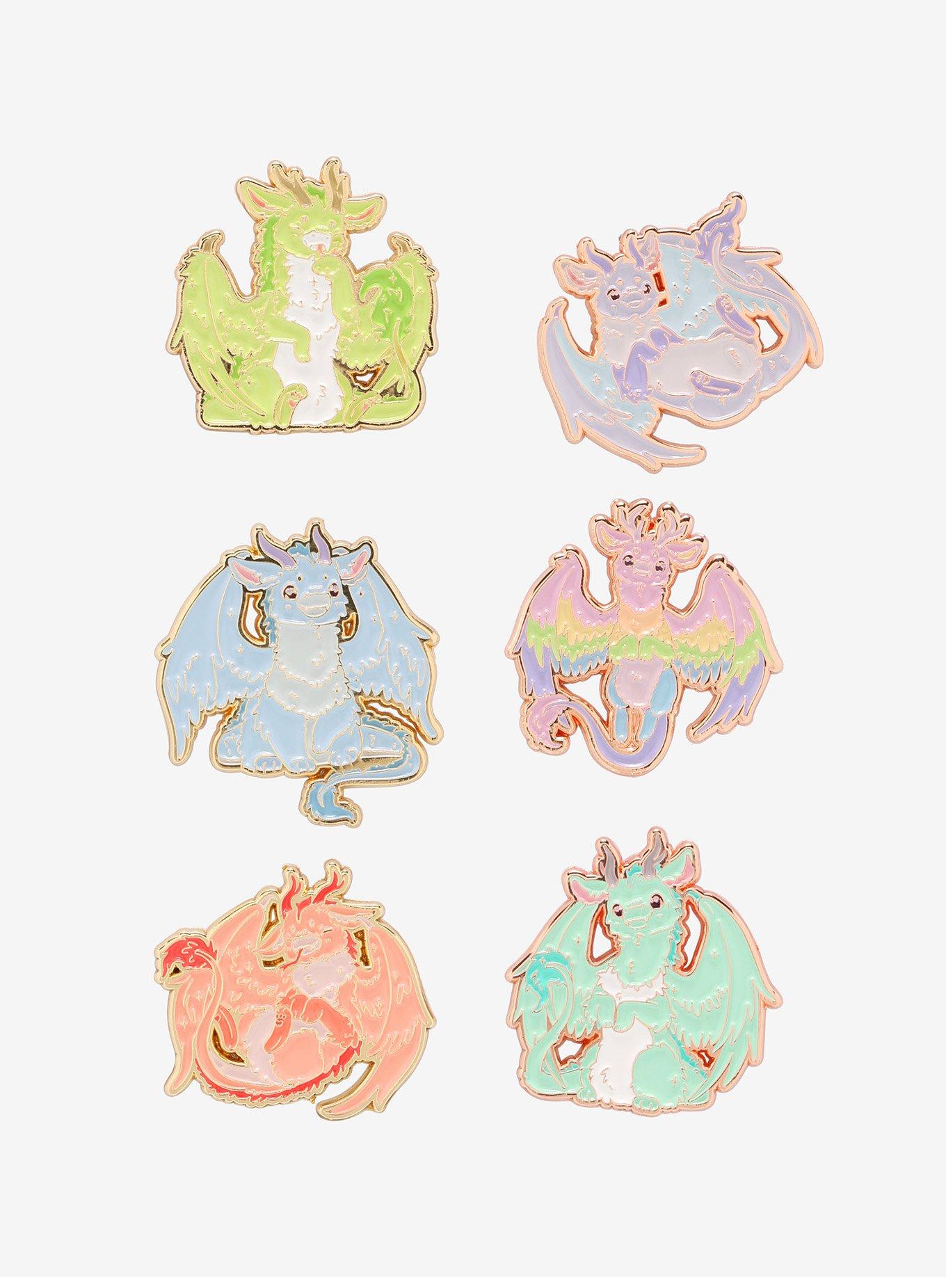 Pastel Dragons Blind Box Enamel Pin By Naomi Lord, , hi-res