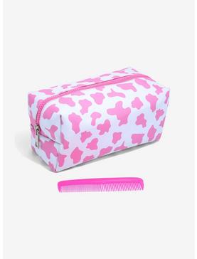 Pink Cow Print Makeup Bag, , hi-res