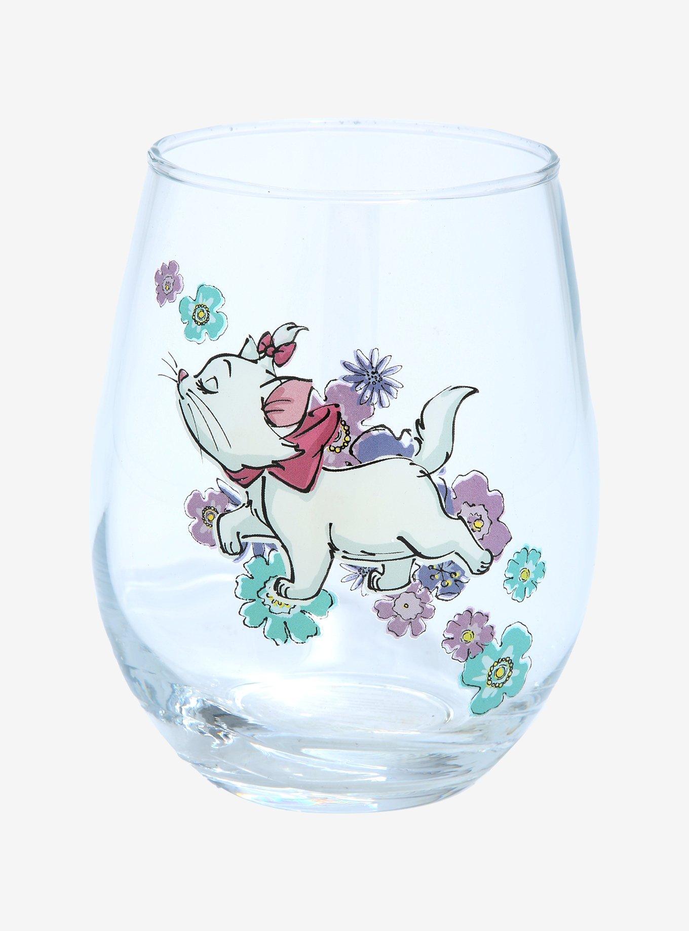 Disney The Aristocats Marie Floral Wine Glass - BoxLunch Exclusive