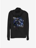 Marvel Spider-Man Magic With A Thiwip Cowlneck Long-Sleeve Girls Top, BLACK, hi-res