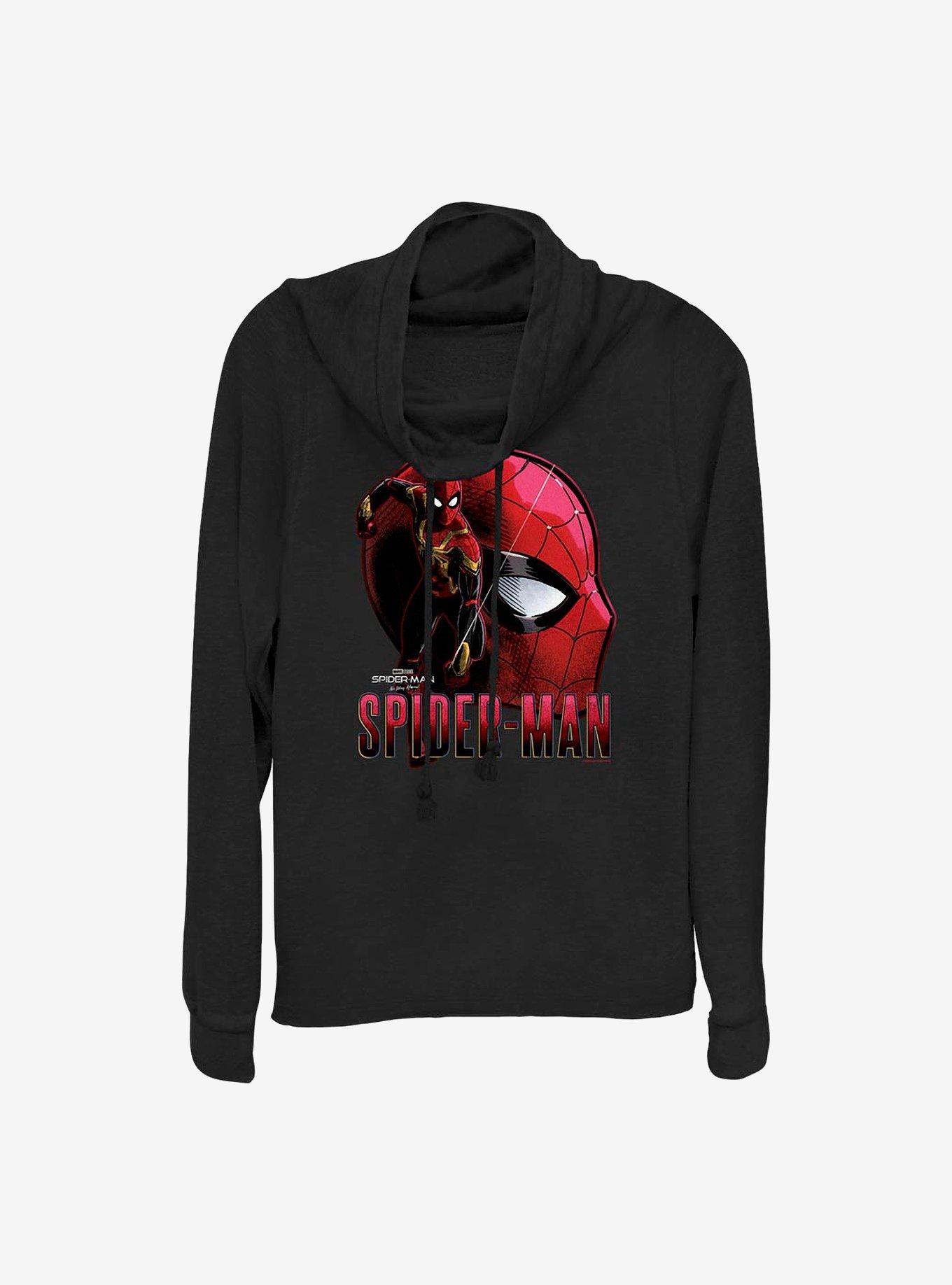 Marvel Spider-Man Profile Cowlneck Long-Sleeve Girls Top, , hi-res