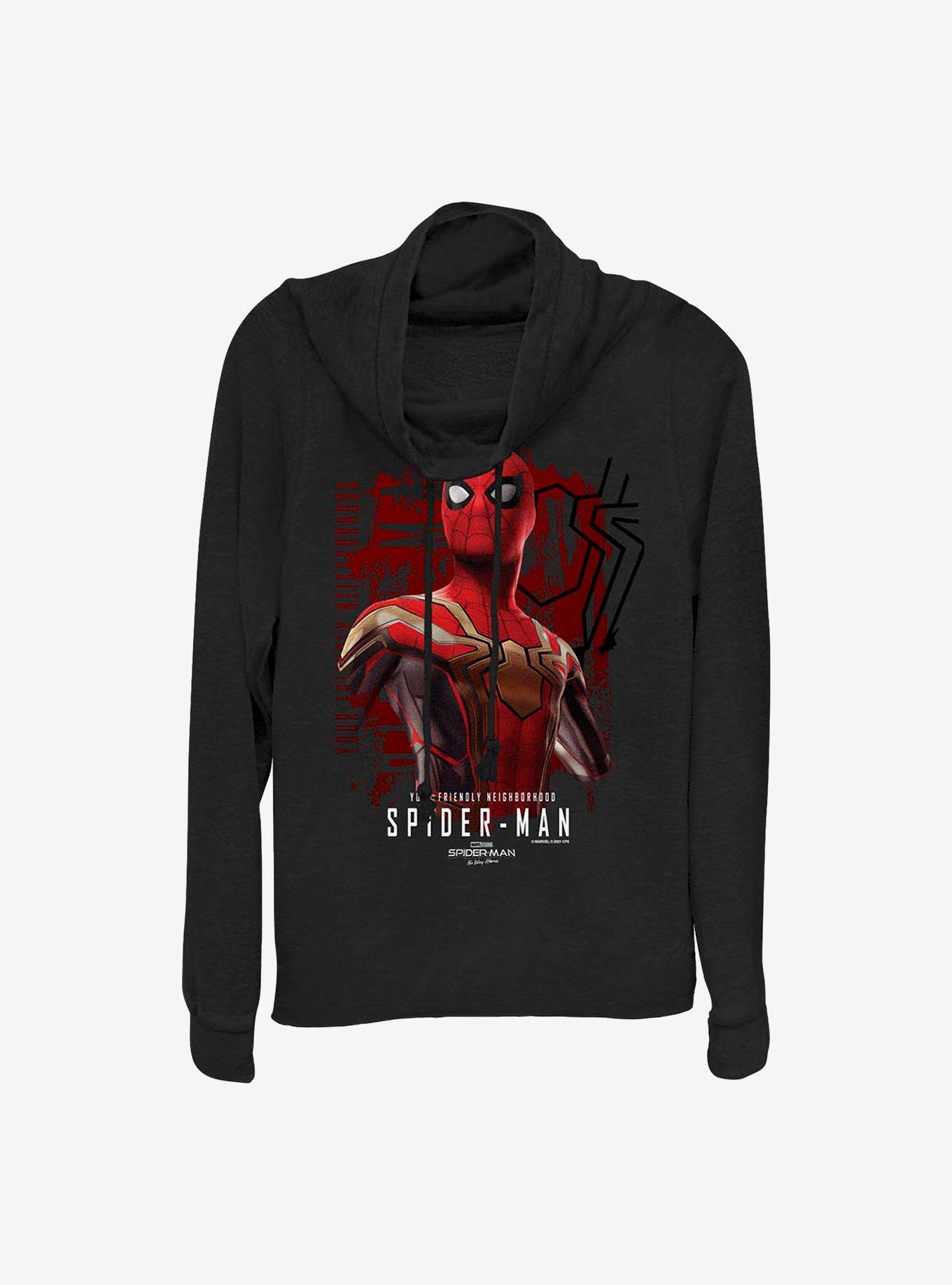 Marvel Spider-Man The Hero Cowlneck Long-Sleeve Girls Top, , hi-res