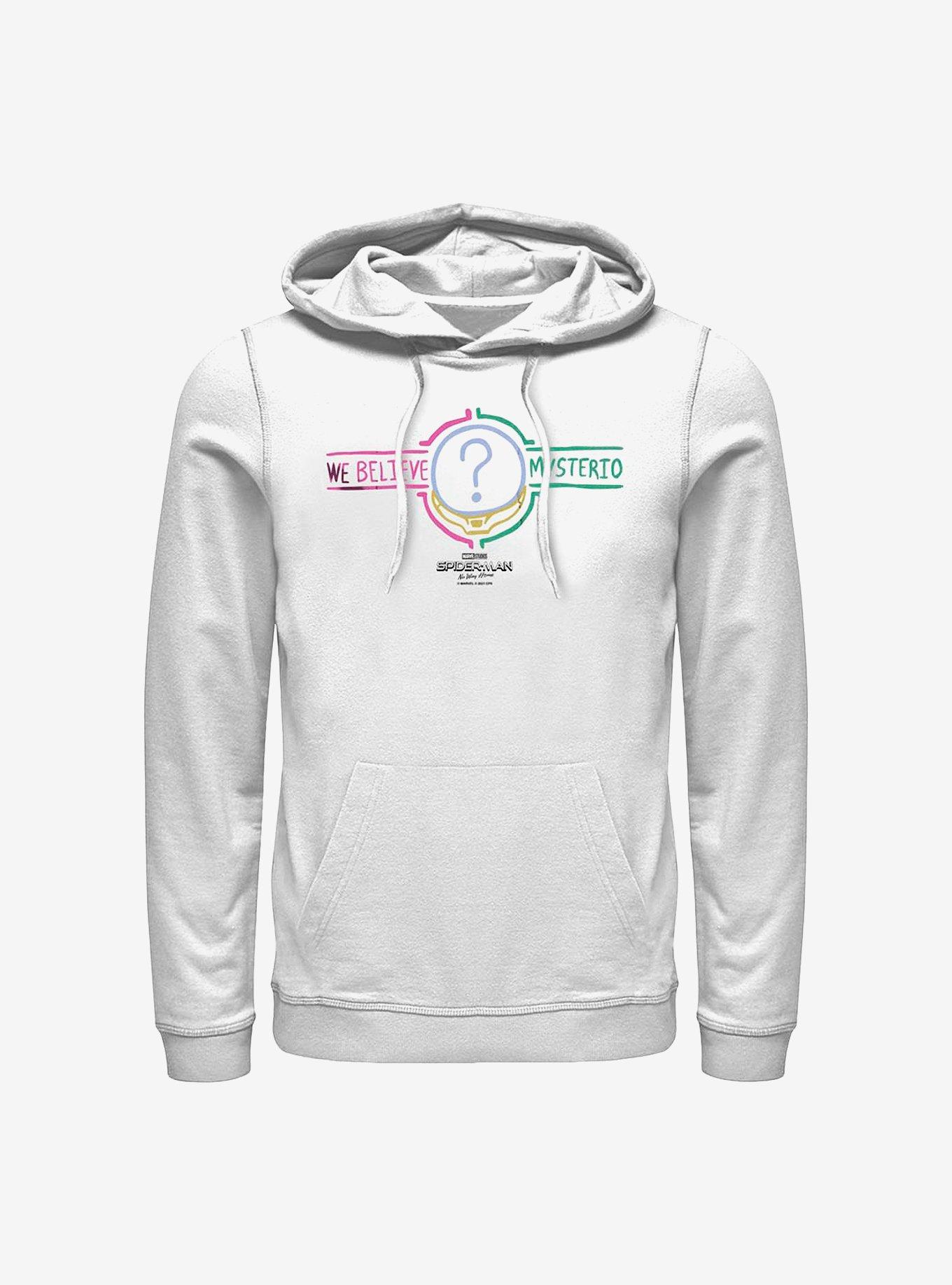 Marvel Spider-Man We Believe Mysterio Text Hoodie, WHITE, hi-res