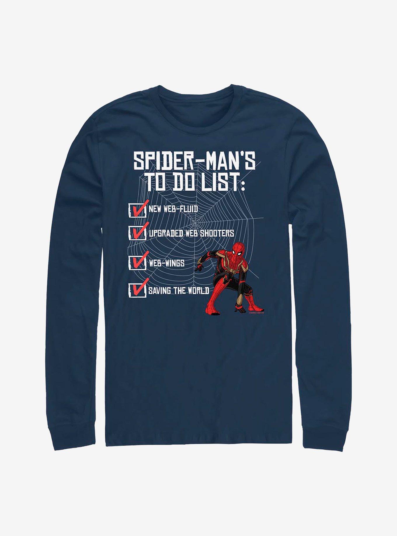 Marvel Spider-Man Spider-Man To Do ListLong-Sleeve T-Shirt