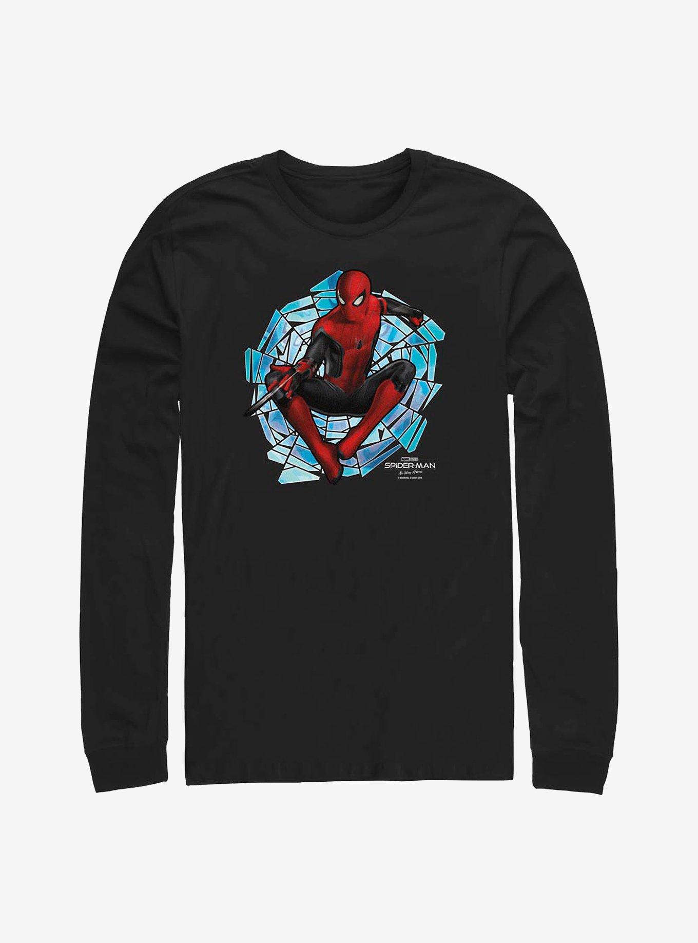 Marvel Spider-Man Spinning Webs Long-Sleeve T-Shirt, BLACK, hi-res