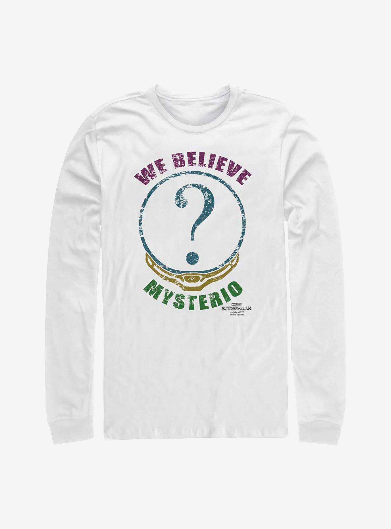 Marvel Spider-Man We Believe Mysterio Long-Sleeve T-Shirt, WHITE, hi-res