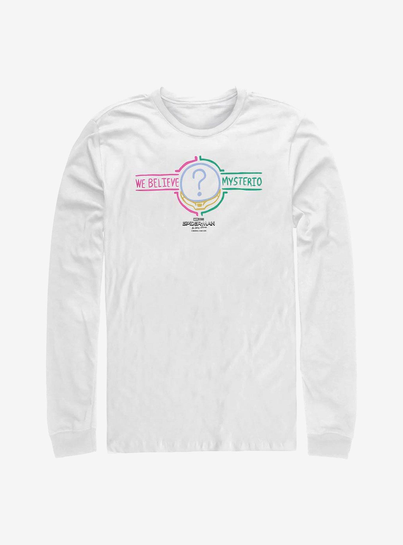 Marvel Spider-Man We Believe Mysterio Text Long-Sleeve T-Shirt, , hi-res