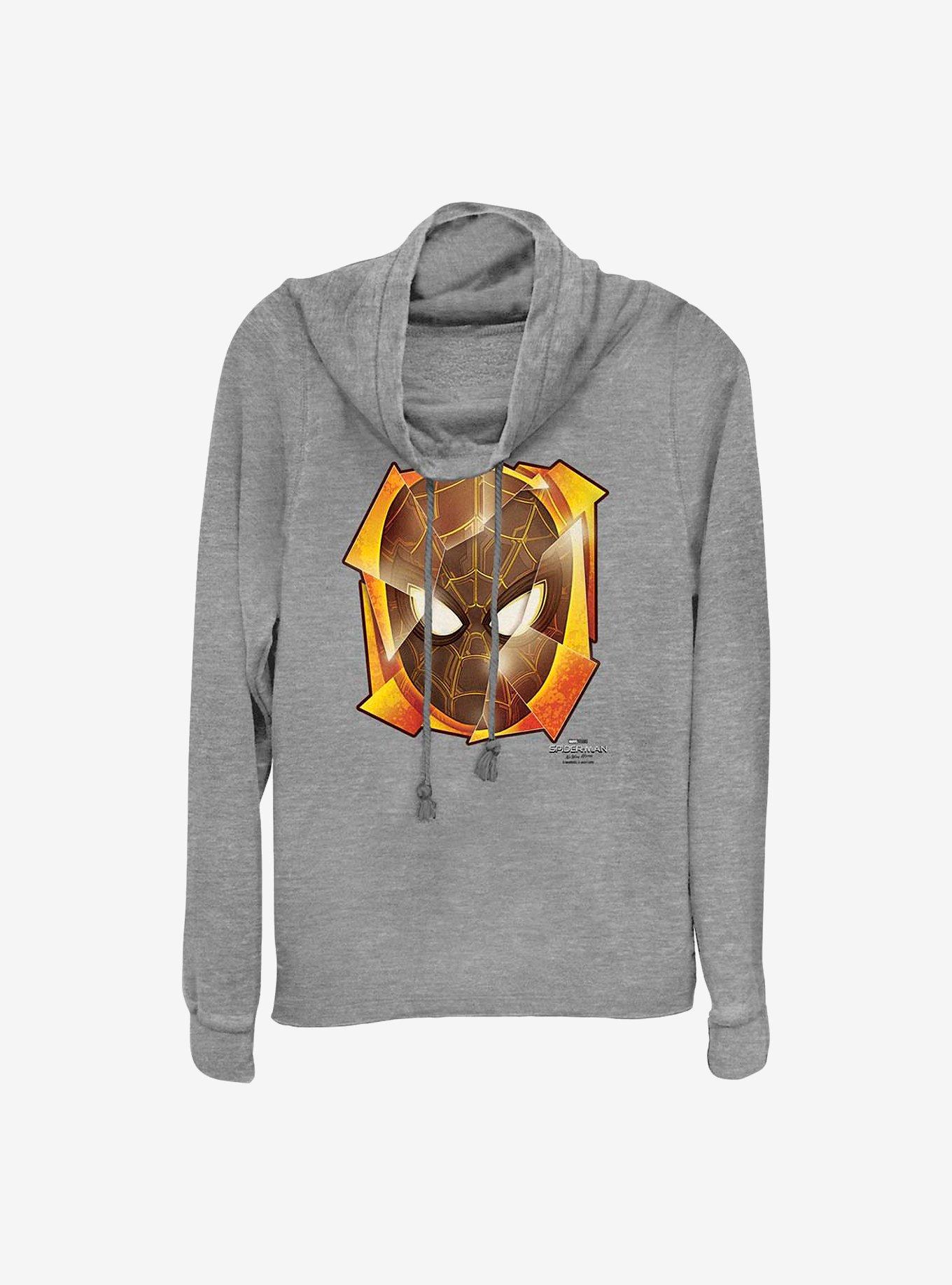 Marvel Spider-Man Mask Pieces Cowlneck Long-Sleeve Girls Top