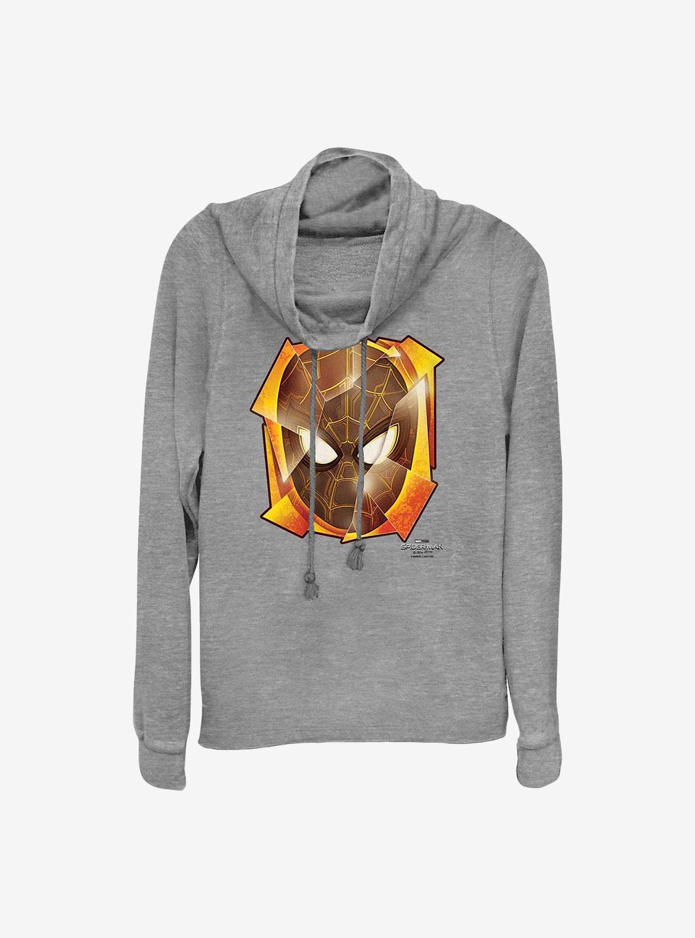 Marvel Spider-Man Mask Pieces Cowlneck Long-Sleeve Girls Top, , hi-res