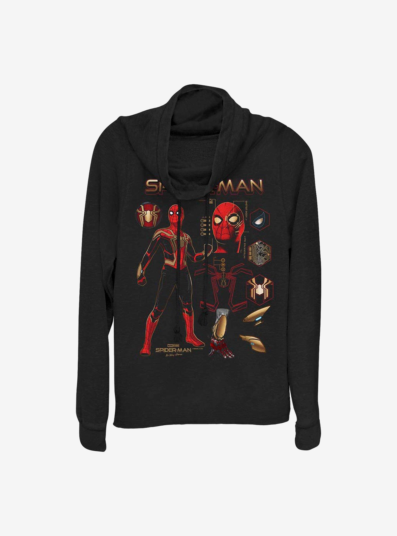 Marvel Spider-Man Spidey Stuff Cowlneck Long-Sleeve Girls Top