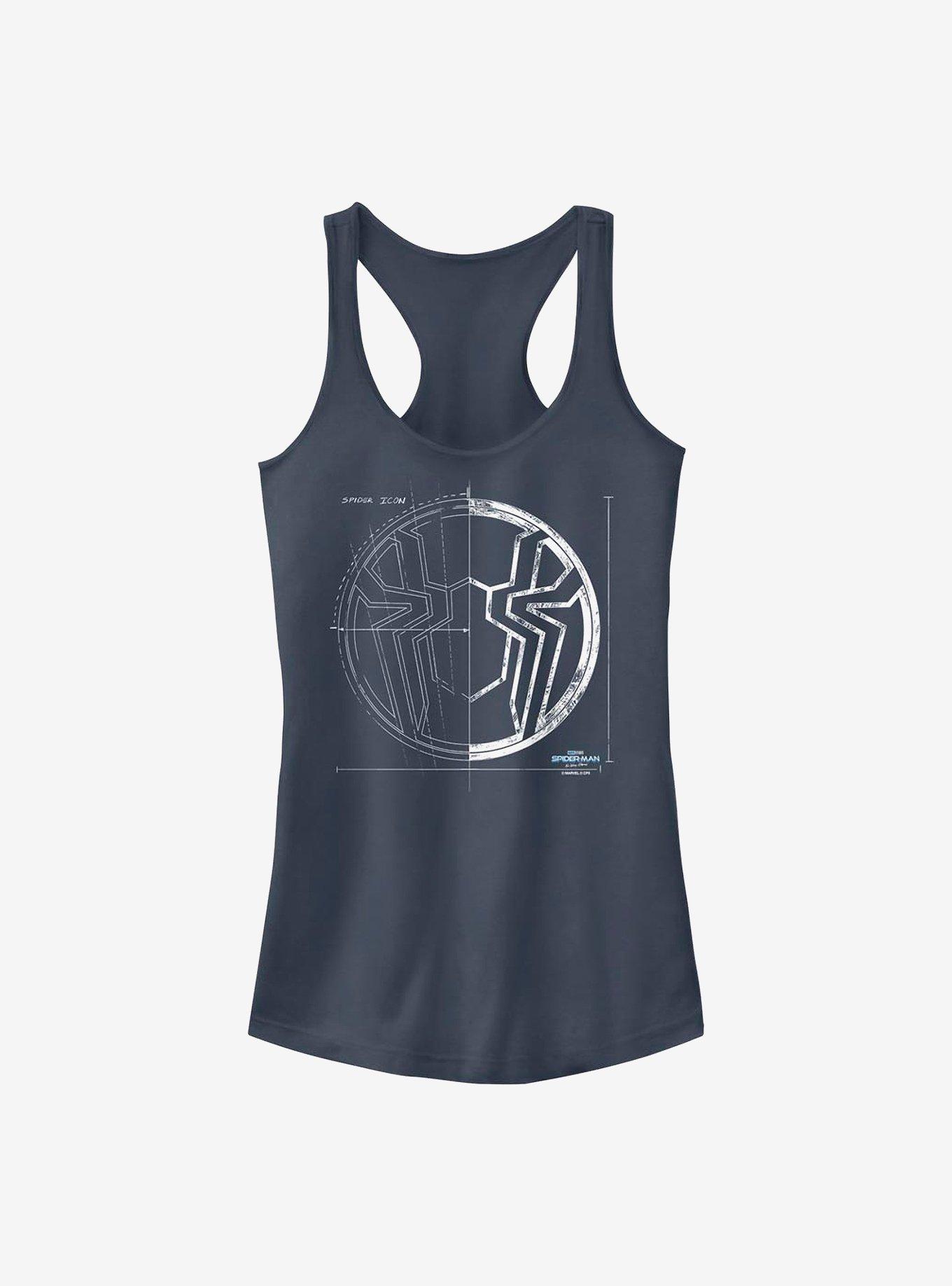 Marvel Spider-Man Grid White Girls Tank, INDIGO, hi-res