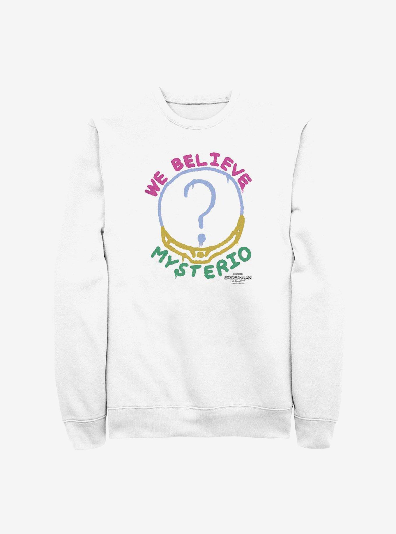 Marvel Spider-Man Believe Mysterio Font Crew Sweatshirt, , hi-res