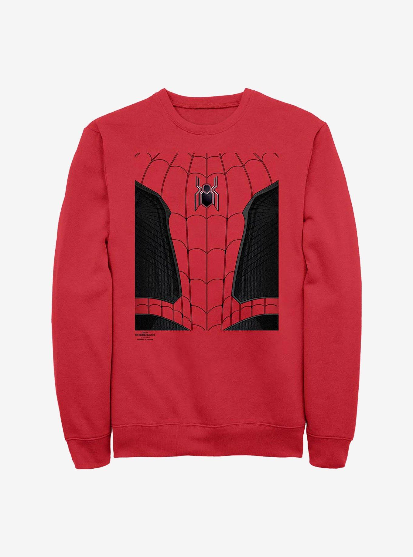 Marvel Spider-Man Spidey Suit Crew Sweatshirt, RED, hi-res