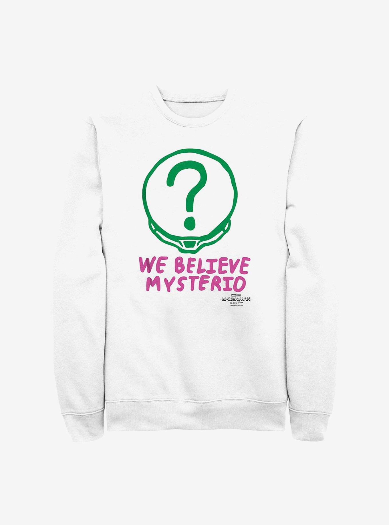 Marvel Spider-Man We Believe Mysterio Logo Crew Sweatshirt, , hi-res