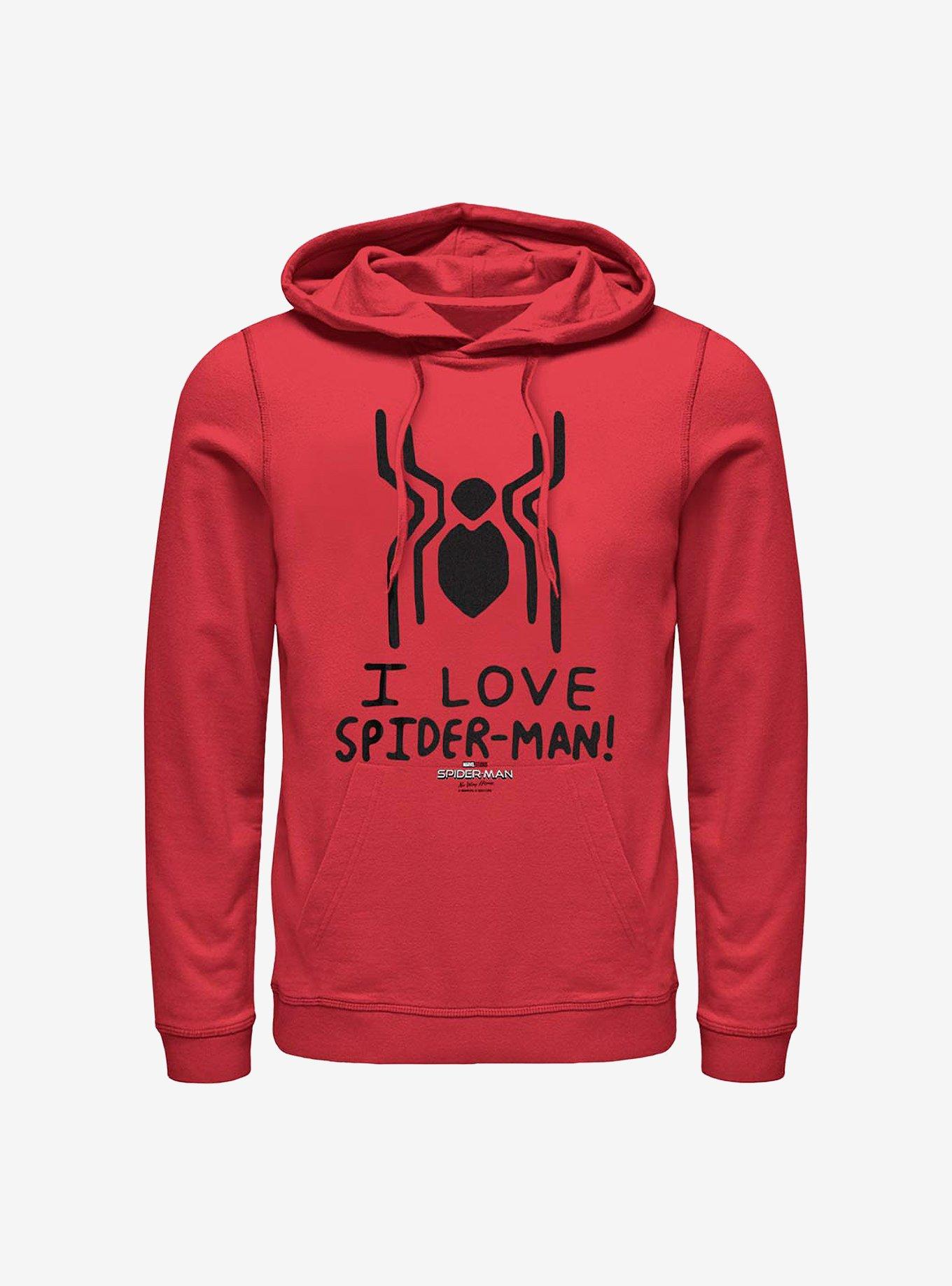 Marvel Spider-Man Spider Love Hoodie, RED, hi-res