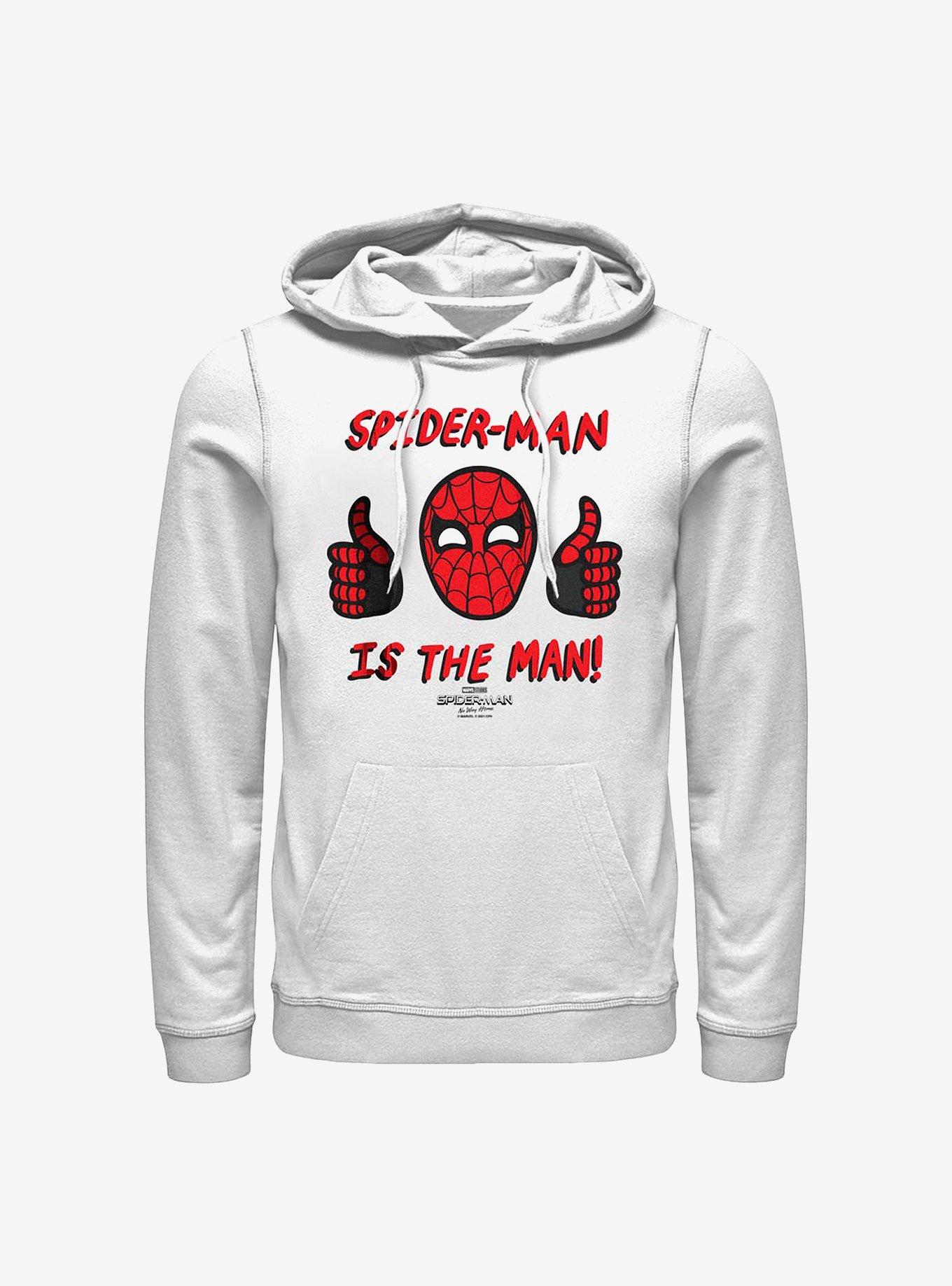 Marvel Spider-Man Spidey Is The Man Hoodie, WHITE, hi-res