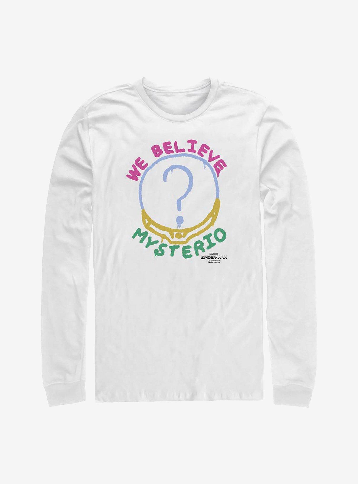 Marvel Spider-Man Believe Mysterio Font Long-Sleeve T-Shirt, , hi-res