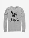 Marvel Spider-Man Spider Love Long-Sleeve T-Shirt, ATH HTR, hi-res