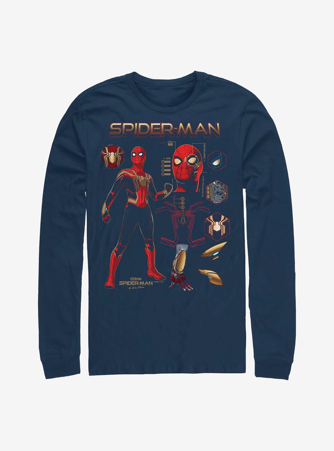 Marvel Spider-Man Spidey Stuff Long-Sleeve T-Shirt, NAVY, hi-res