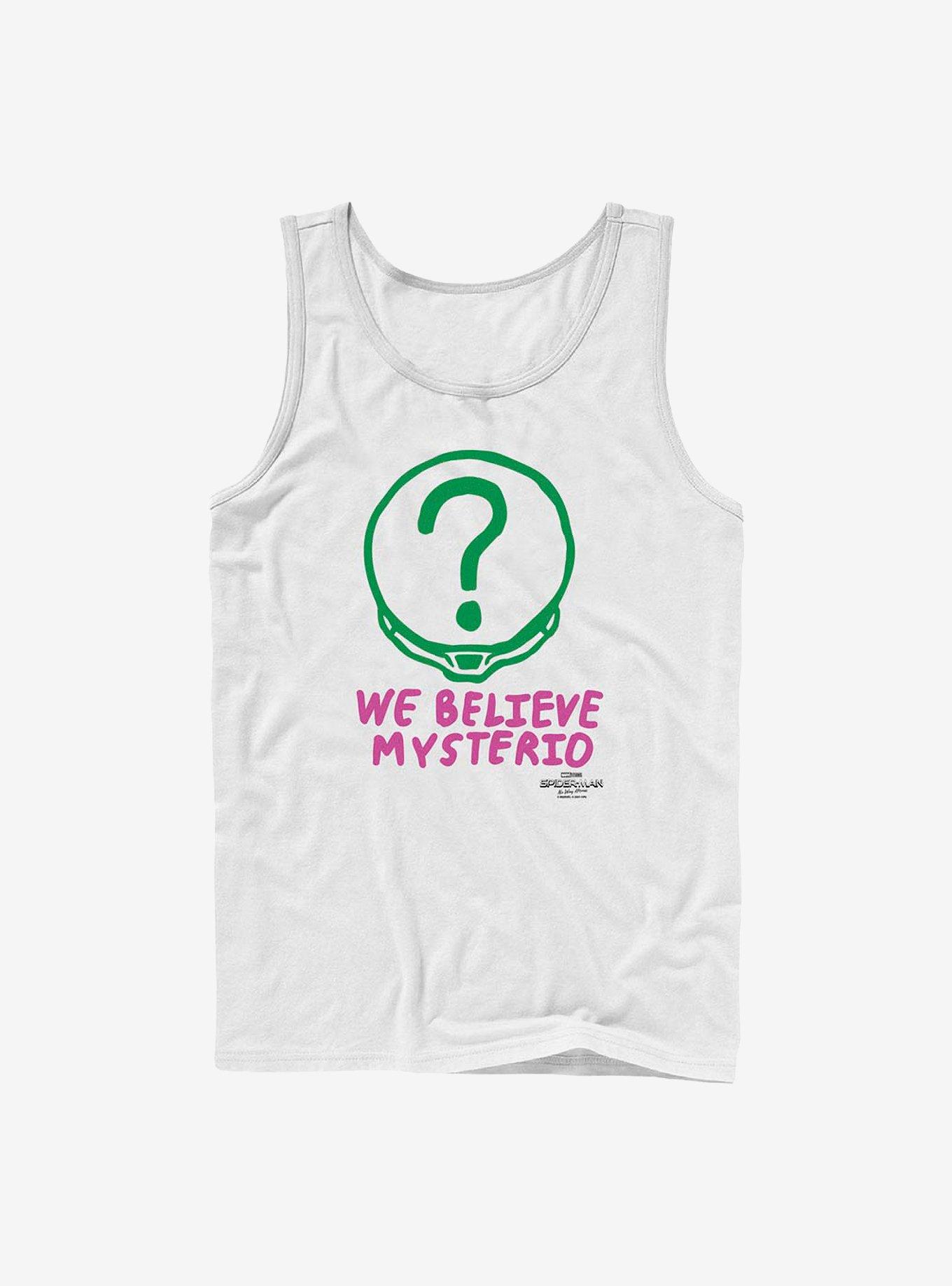 Marvel Spider-Man We Believe Mysterio Logo Tank