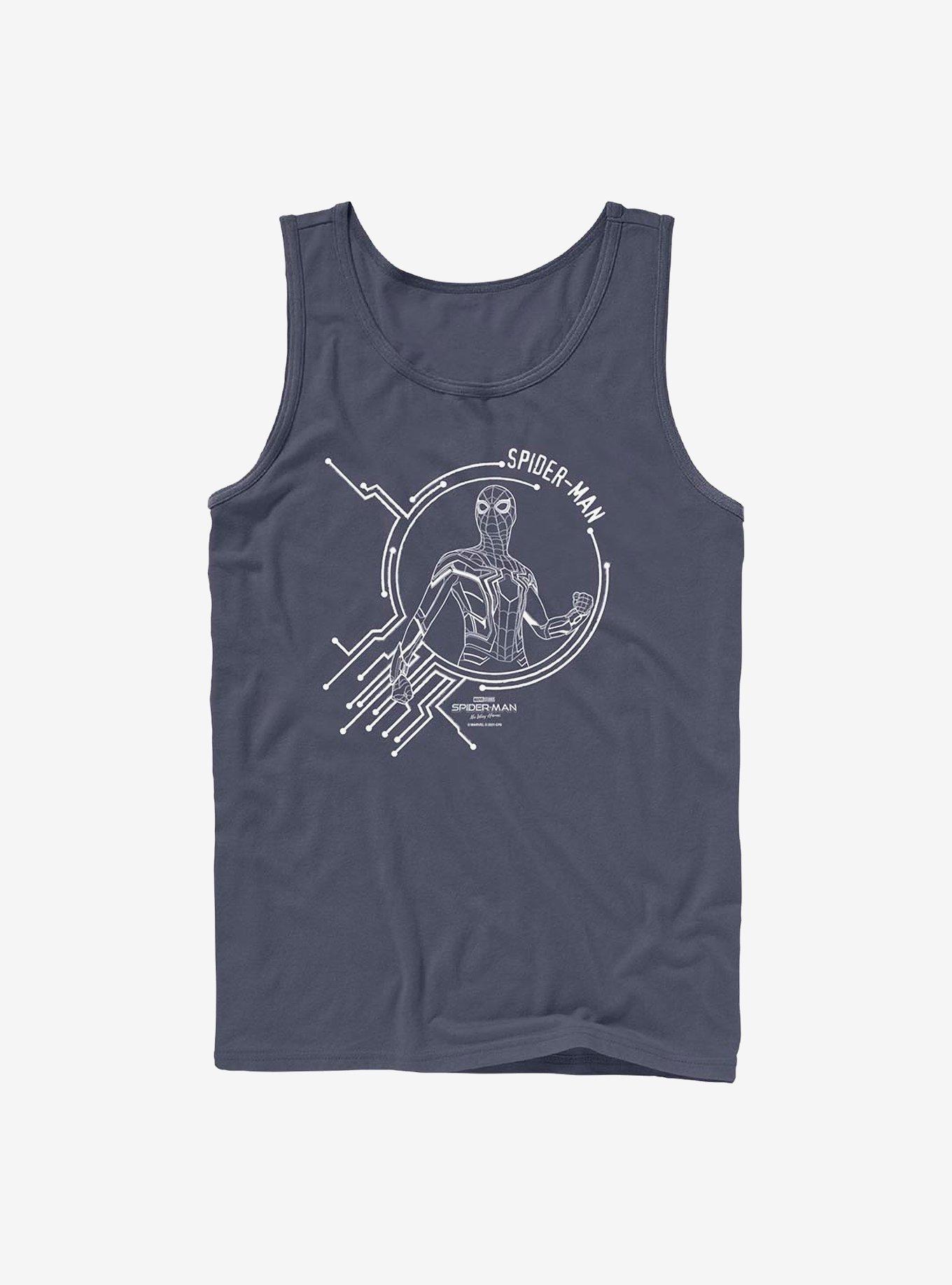 Marvel Spider-Man White Tech Tank, NAVY, hi-res