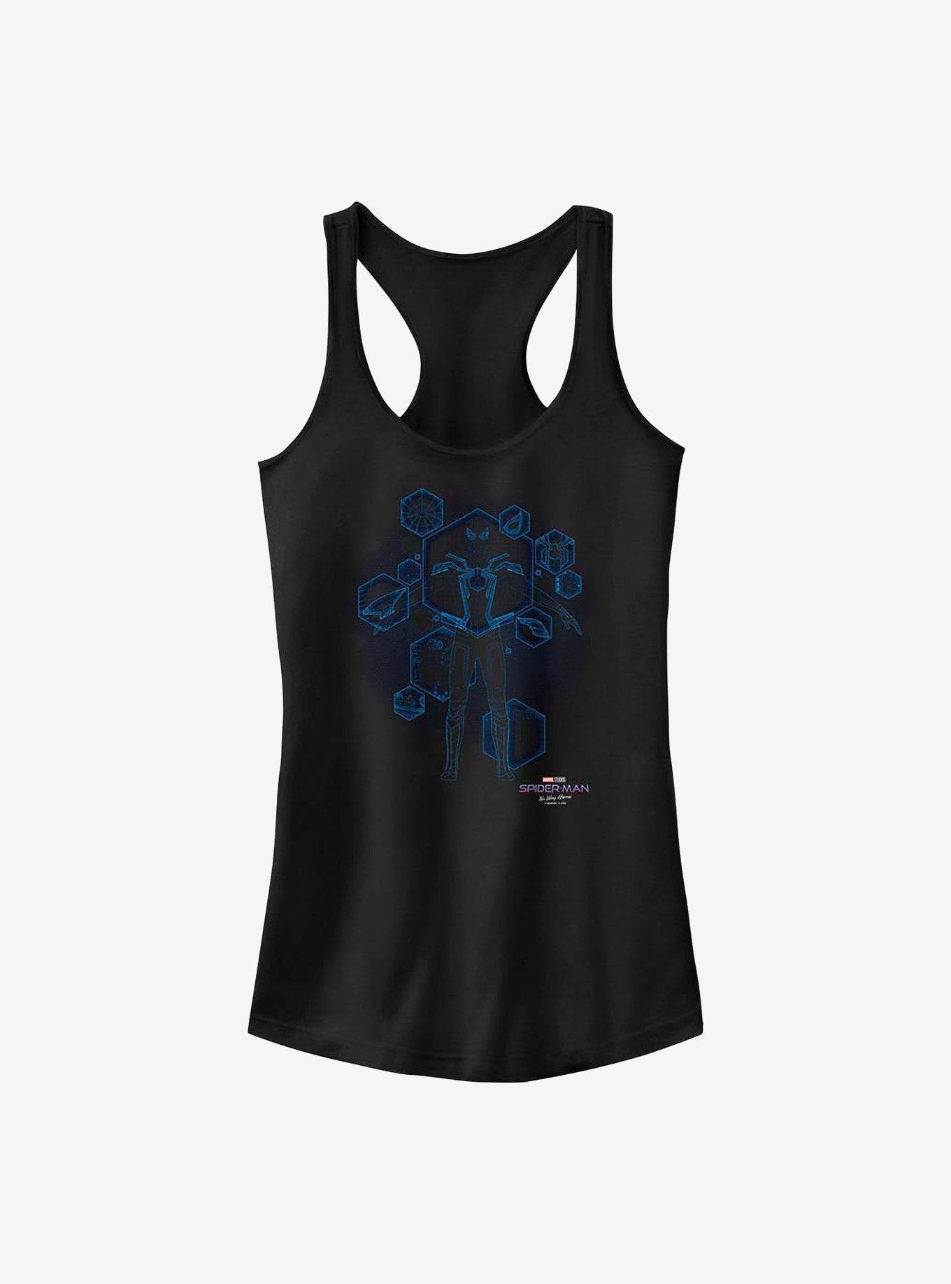 Marvel Spider-Man Blue Print Ready Girls Tank, BLACK, hi-res