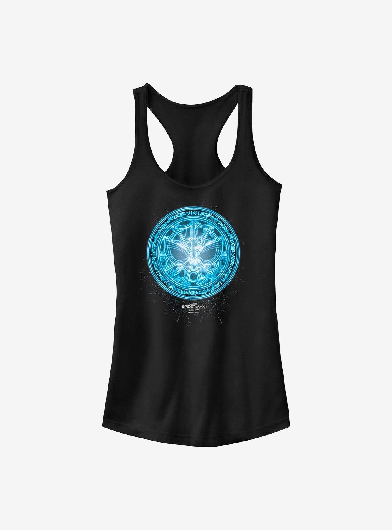 Marvel Spider-Man Blue Spidey Rune Girls Tank, BLACK, hi-res