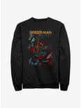 Marvel Spider-Man Slinging Cover Crew Sweatshirt, BLACK, hi-res