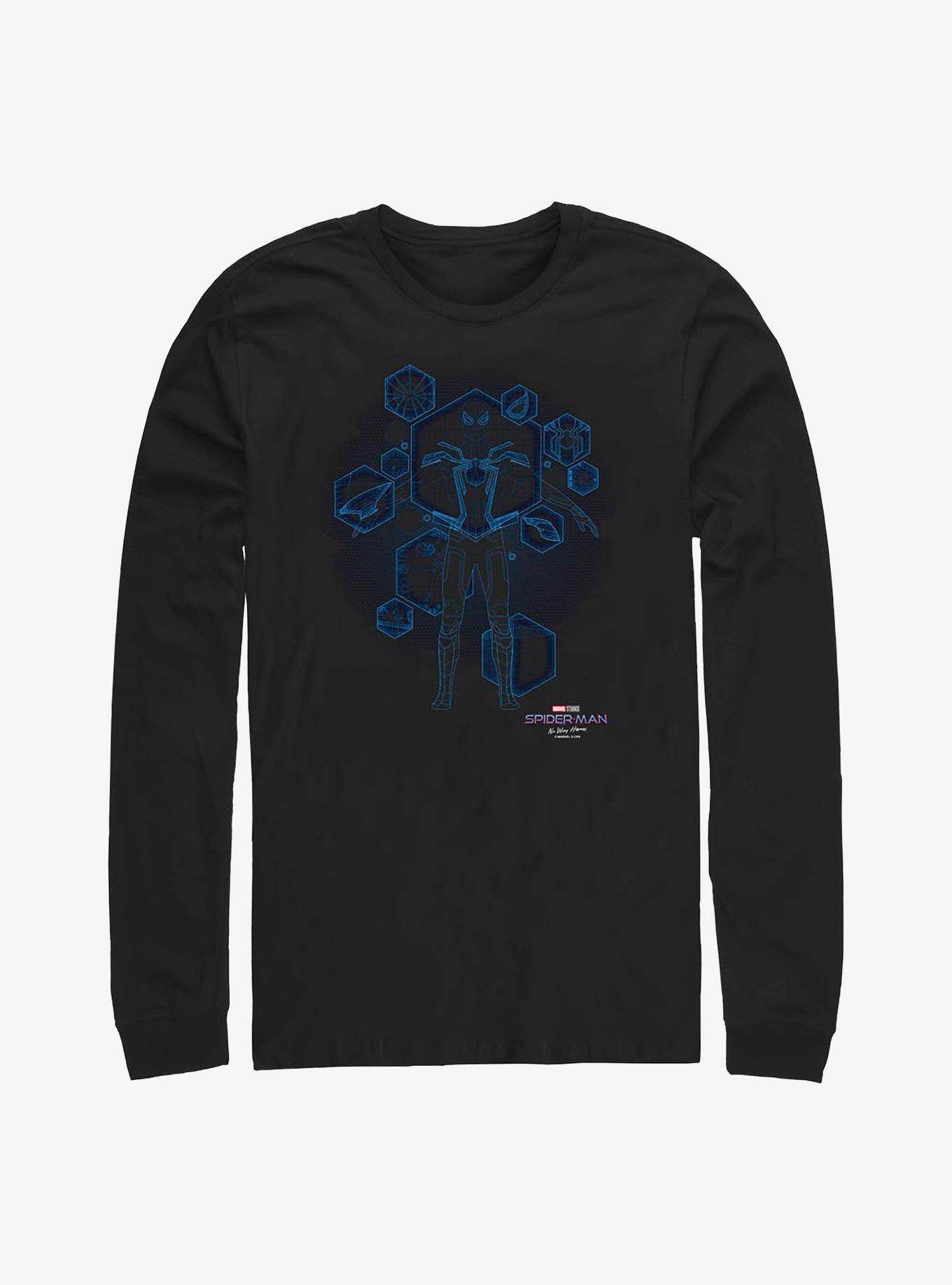 Marvel Spider-Man Blue Print Ready Long-Sleeve T-Shirt, , hi-res