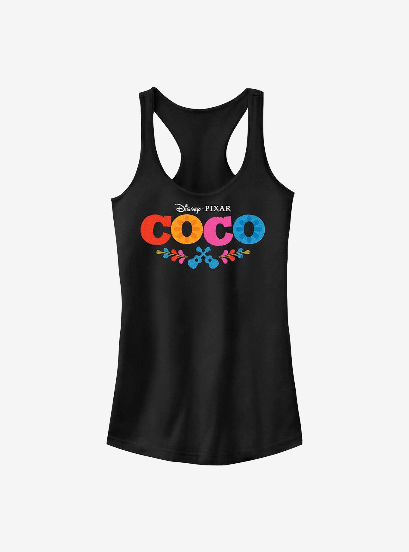 Disney Pixar Coco Logo Girls Tank, BLACK, hi-res