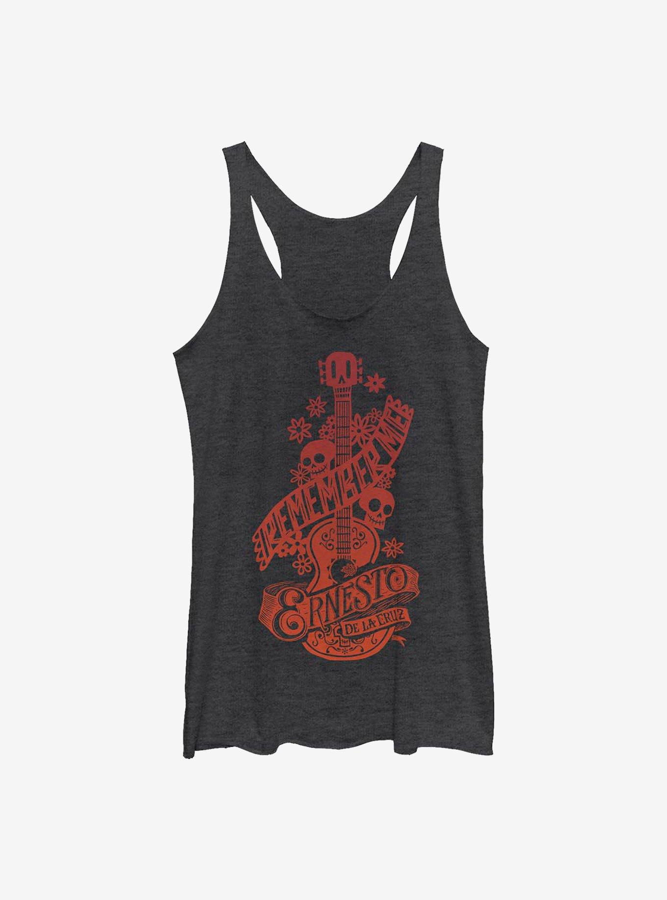 Disney Pixar Coco Ernesto De La Cruz Remember Me Girls Tank, BLK HTR, hi-res