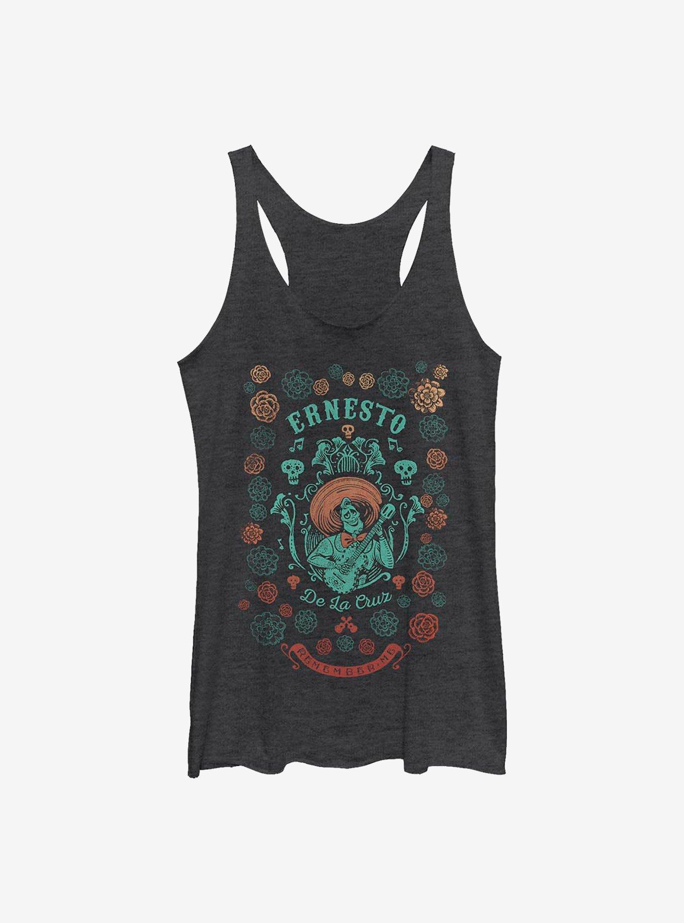 Disney Pixar Coco Flores Ernesto De La Cruz Girls Tank, BLK HTR, hi-res