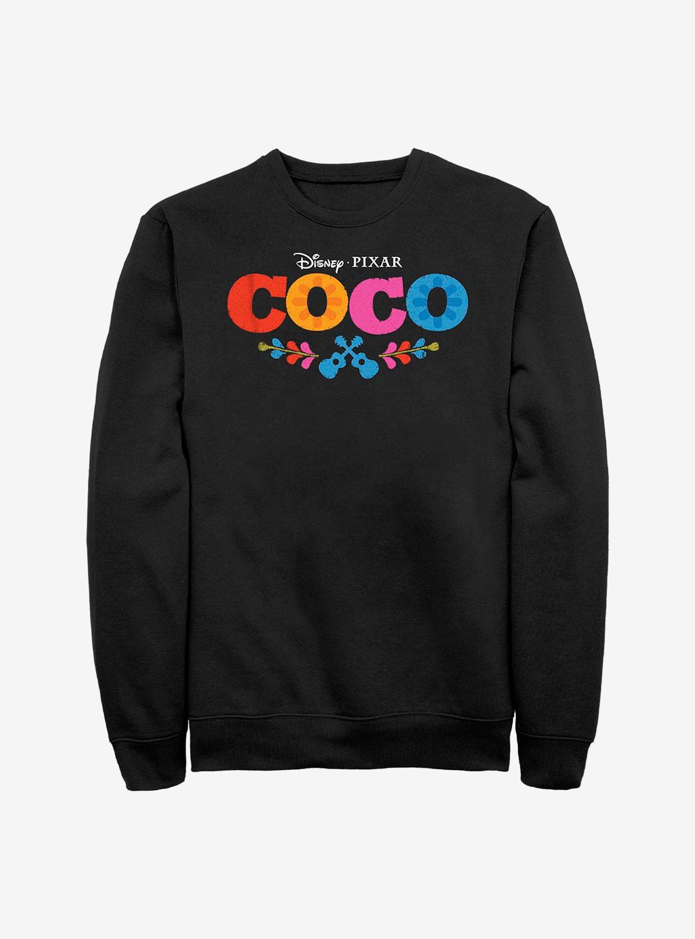 Disney Pixar Coco Logo Crew Sweatshirt, BLACK, hi-res