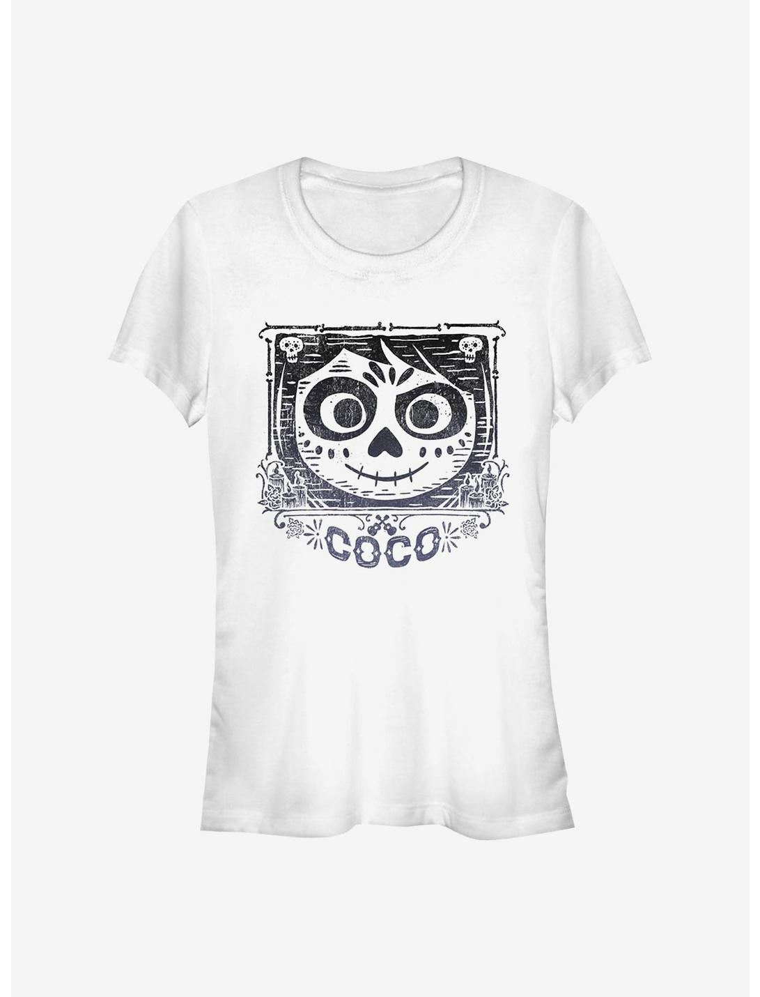 Disney Pixar Coco Face Frame Girls T-Shirt, WHITE, hi-res