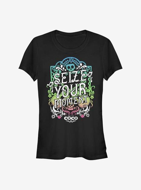 Disney Pixar Coco Seize Your Moment Girls T Shirt BLACK Hot Topic