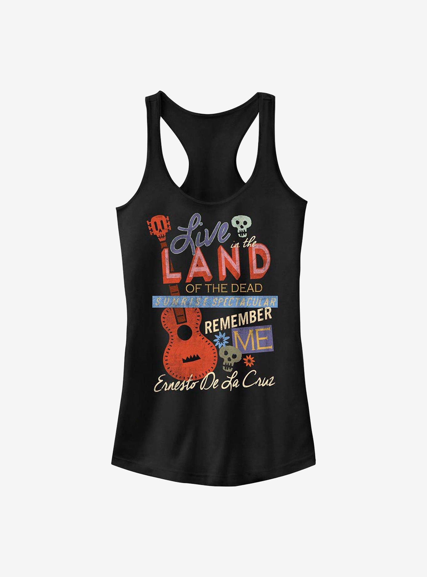 Disney Pixar Coco Live In The Land Of The Dead Girls Tank, BLACK, hi-res