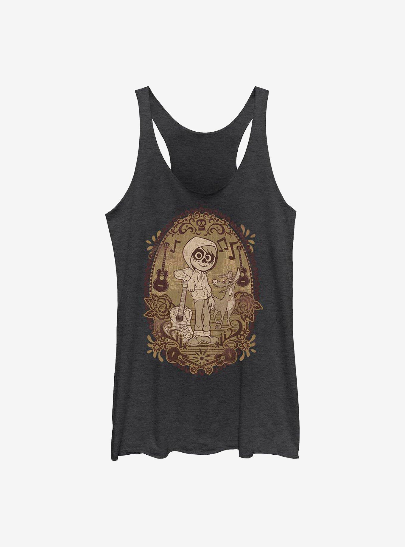 Disney Pixar Coco Miguel Portrait Girls Tank, BLK HTR, hi-res
