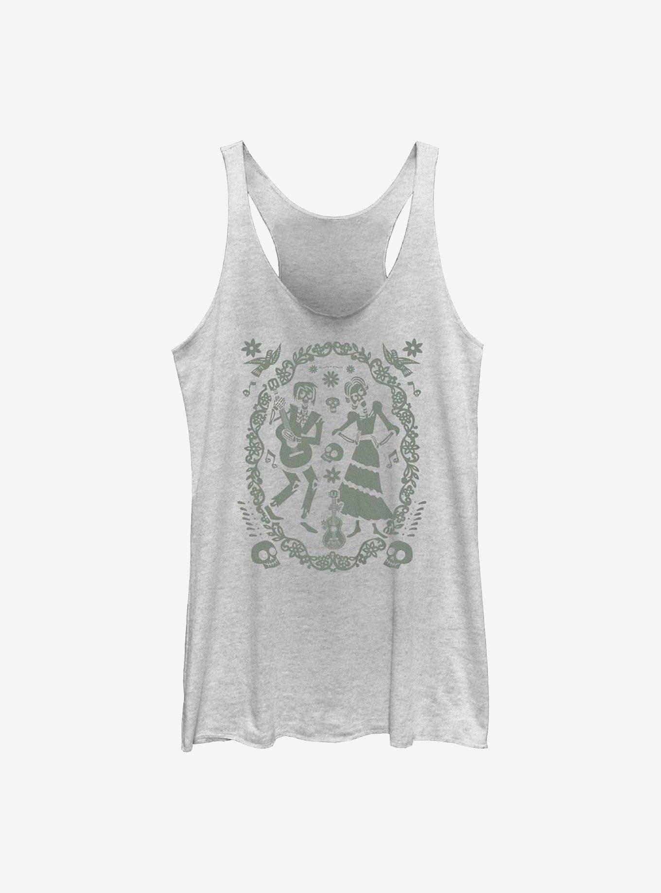 Disney Pixar Coco Paper Art Oval Girls Tank