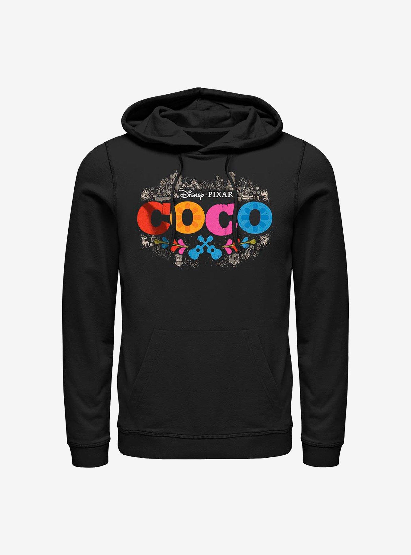 Disney Pixar Coco Artistic Logo Hoodie, BLACK, hi-res